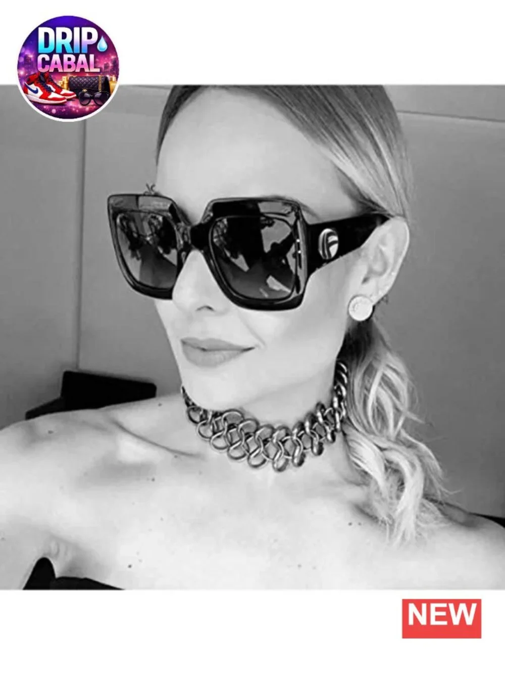 Vintage Style Oversized Square Sunglasses for Women Retro Trendy Shades
